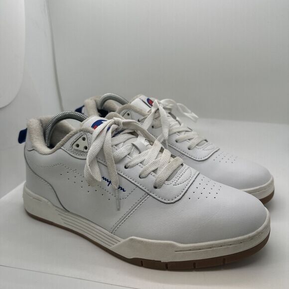 Champion Court Classic Script White Shoes Size 8.5 - Picture 1 of 13
